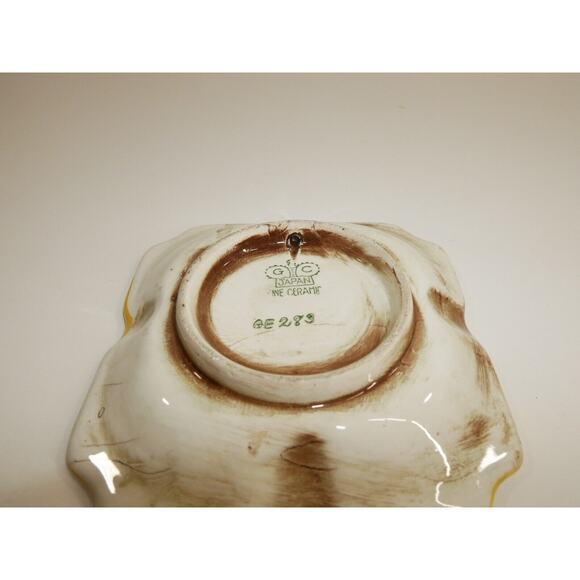 Vintage Japan G C Fine Ceramic Trinket Dish Hanging Small Plate 4" - Picture 4 of 5